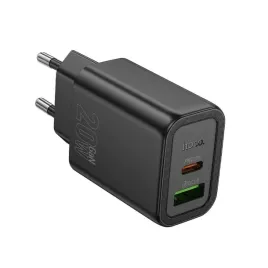 hoco-ladowarka-sieciowa-usb-a-typ-c-pd-qc3-0-3a-20w-n61-czarna