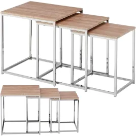 stolik-kawowy-zestaw-3-czesciowy-chrom-jasny-dab-imitacja-mdf-stabilny