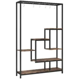 stojak-na-rosliny-hoga-jw0484x-10030180-cm-czarno-brazowy-pieciopietrowy