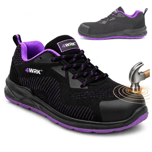 Buty robocze damskie S1 sneakersy siatkowe półbuty Oddychające z Noskiem