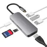 hub-usbdodocool-dc68-7w1-3xusb-a-hdmi-usb-c-karty-sd-tf-szary