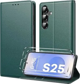 etui-na-telefon-galaxy-s25-ciemnozielone-2-szt-szkla-hartowanego-peakally