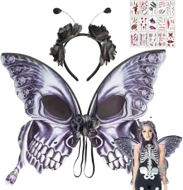kostium-stroj-na-halloween-przerazajacy-motyl-opaska-tatuaze-blizny