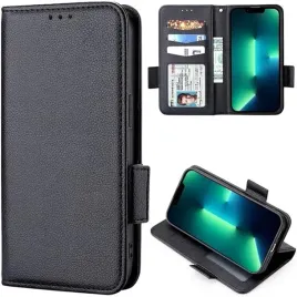 etui-z-klapka-na-telefon-blackview-a96-skorzany-czarny-z-miejscem-na-karty