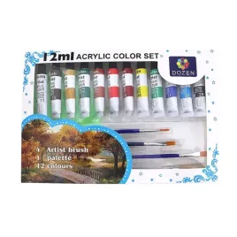 farby-akrylowe-12-kolorow-z-pedzelkami-i-paleta-tubki-12-ml-zestaw