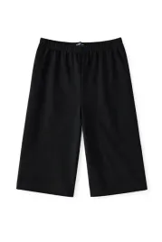legginsy-dziewczece-krotkie-rozmiar-158-164-czarne-bawelniane