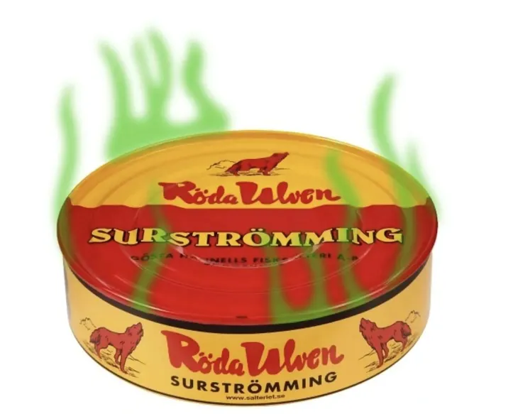 Szwedzki kiszony Śledź Surströmming Roda Ulven puszka 400 g kiszone śledzie