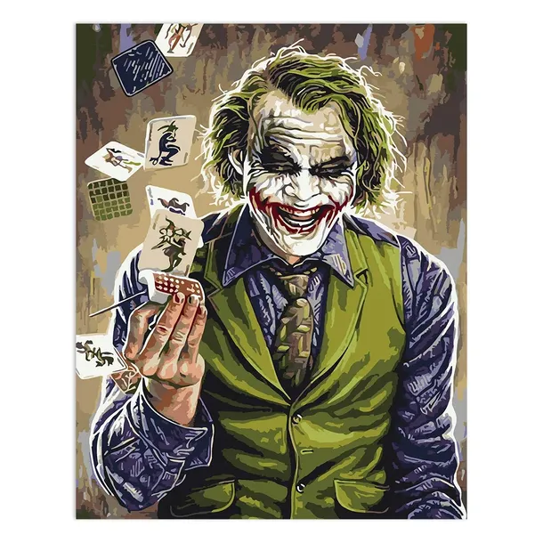 MALOWANIE PO NUMERACH Obrazy do malowania  - Joker w kamizelce 40 x 50 cm