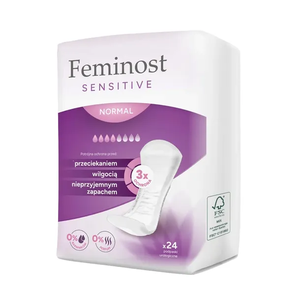 FEMINOST Podpaski Urologiczne Sensitive 24 szt NORMAL