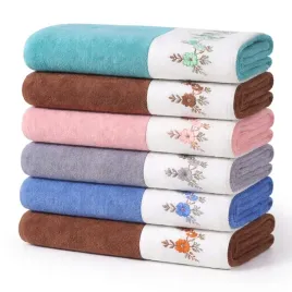 recznik-z-haftem-50x100-cm-mikrofibra-miekki-elegancki-mix-kolorow-kwiaty