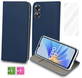 etui-z-klapka-do-oppo-a17-granatowy-smart-magnetic-case-szklo-na-ekran-9h
