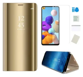 etui-z-klapka-do-samsung-galaxy-a21-clear-view-zloty-folia-ochronna-tpu