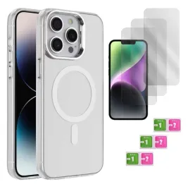 etui-do-iphone-14-magsafe-wzmacniane-matowy-case-kolory-szkla-3-sztuki