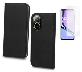 etui-z-klapka-do-realme-c67-4g-czarny-smart-magnet-case-szklo-na-ekran