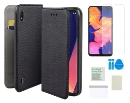 etui-z-klapka-do-samsung-galaxy-a10-smart-magnet-czarny-folia-ochronna