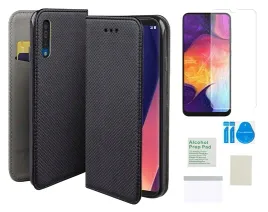 etui-z-klapka-do-samsung-galaxy-a50-smart-magnet-czarny-folia-ochronna