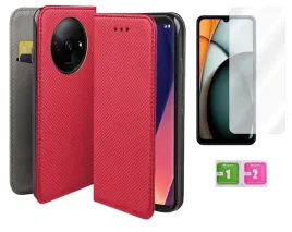 etui-z-klapka-do-xiaomi-redmi-a3-4g-czerwony-smart-magnet-szklo-na-ekran