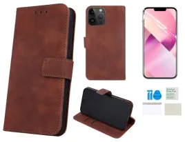 etui-z-klapka-do-apple-iphone-14-pro-max-skorzane-brazowy-folia-ochronna