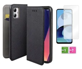 etui-z-klapka-do-motorola-moto-g14-czarny-smart-magnetic-obudowa-szklo-9h