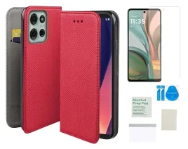 etui-z-klapka-do-motorola-moto-g75-5g-czerwony-pokrowiec-folia-ochronna