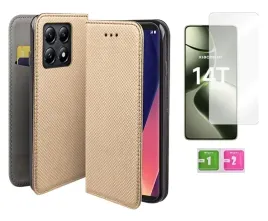 etui-z-klapka-do-xiaomi-14t-14t-pro-zloty-smart-magnet-case-szklo-9h