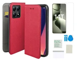 etui-z-klapka-do-xiaomi-14t-14t-pro-czerwony-smart-magnet-folia-ochronna