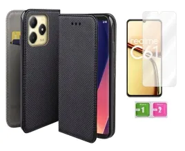 etui-z-klapka-do-realme-c61-czarny-smart-magnet-case-szybka-na-ekran-9h