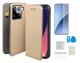 etui-z-klapka-do-xiaomi-15-pro-zloty-smart-magnet-case-folia-ochronna-tpu
