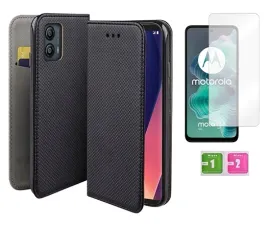 etui-z-klapka-do-motorola-moto-g35-czarny-smart-magnet-szklo-na-ekran-9h