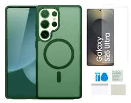 etui-magsafe-do-samsung-galaxy-s25-ultra-matte-case-zielony-folia-ochronna