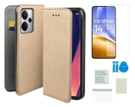etui-z-klapka-do-realme-14-14t-5g-zloty-smart-magnet-case-folia-ochronna