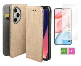 etui-z-klapka-do-honor-400-pro-zloty-case-smart-magnet-szybka-na-ekran