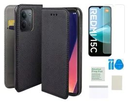 etui-z-klapka-do-xiaomi-redmi-15c-4g-czarny-pokrowiec-folia-ochronna-tpu