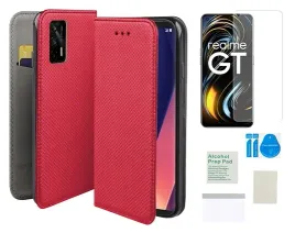 etui-z-klapka-do-realme-gt-5g-czerwony-smart-magnet-case-folia-ochronna