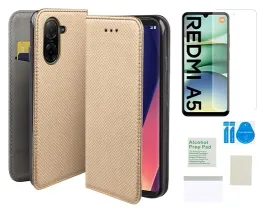 etui-z-klapka-do-xiaomi-redmi-a5-zloty-smart-magnet-obudowa-folia-ochronna