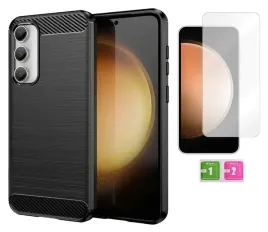 etui-karbon-do-samsung-galaxy-s23-fe-czarny-case-obudowa-szklo-na-ekran