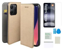 etui-z-klapka-do-xiaomi-redmi-note-14-5g-zloty-case-smart-magnet-folia