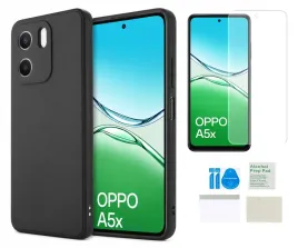etui-do-oppo-a5x-5g-czarny-case-matowy-pokrowiec-folia-ochronna-na-ekran