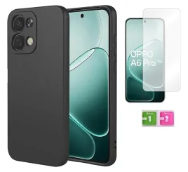 etui-do-oppo-a6-pro-5g-matowy-czarny-case-obudowa-szklo-na-ekran-ochrona