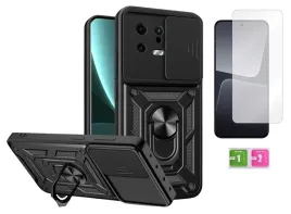 etui-pancerne-do-xiaomi-13-slide-ring-czarny-case-obudowa-szklo-na-ekran