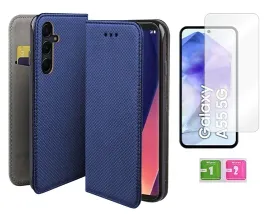 etui-z-klapka-do-samsung-galaxy-a55-5g-pokrowiec-niebieski-szklo-na-ekran