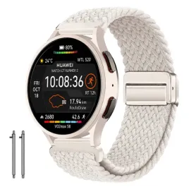pasek-do-huawei-watch-gt-runner-2-opaska-bransoleta-pleciony-bezowy-20mm