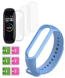 pasek-do-xiaomi-mi-band-5-zamiennik-niebieski-folia-ochronna-3-sztuki-tpu