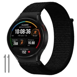 pasek-do-huawei-watch-gt-runner-2-nylon-opaska-na-zegarek-mocny-czarny-20mm