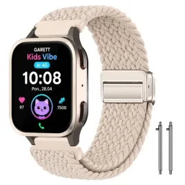 pasek-pleciony-do-garett-kids-vibe-ai-4g-opaska-bransoleta-bezowy-trwaly