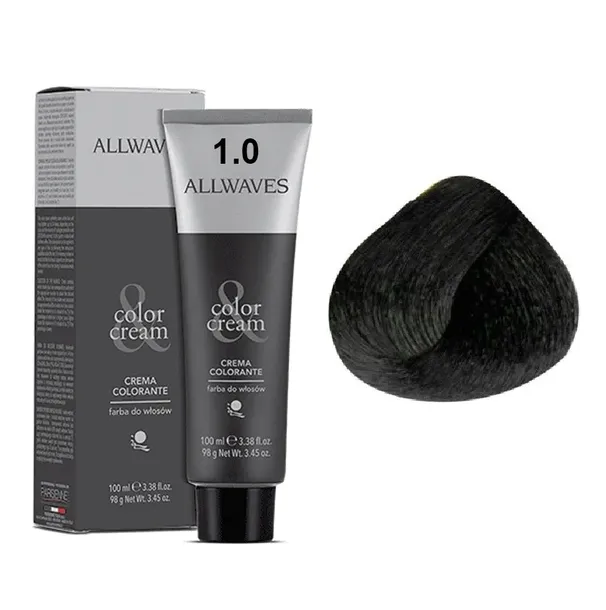 ALLWAVES COLOR CREAM COLORANTE PROFESJONALNA FARBA DO WŁOSÓW 1.0 100 ML