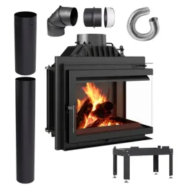 kominek-narozny-prawy-wklad-kominkowy-simple-kratki-8-kw-zestaw-rur-fi-200