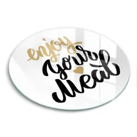 szklana-hartowana-deska-okragla-z-nadrukiem-napis-enjoy-your-meal-fi-40-cm