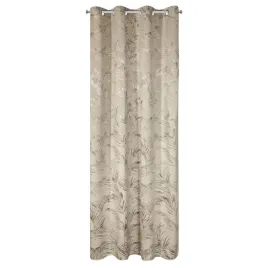 zaslona-135x270-debra-bezowa-szampanska-liscie-welurowa-na-przelotkach