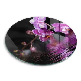 deska-okragla-szklo-hartowane-z-ozdobnym-wzorem-orchidea-woda-zen-fi-40-cm